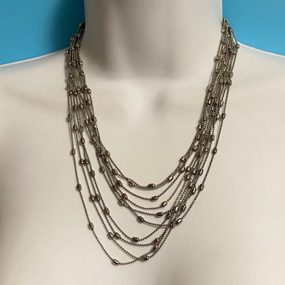 CHARMING CHARLIE Multi-Strand Silver Tone Necklace - Picture 2 of 8